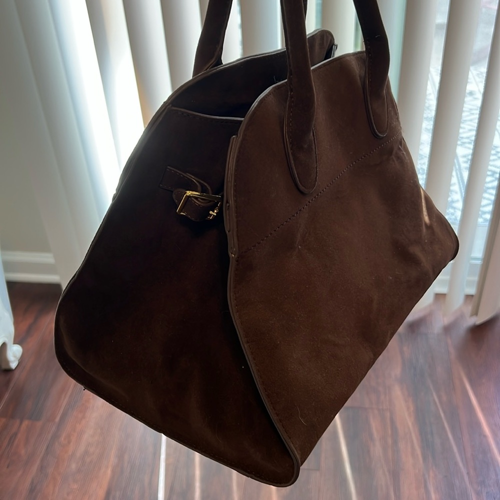 Cocoa suede bag